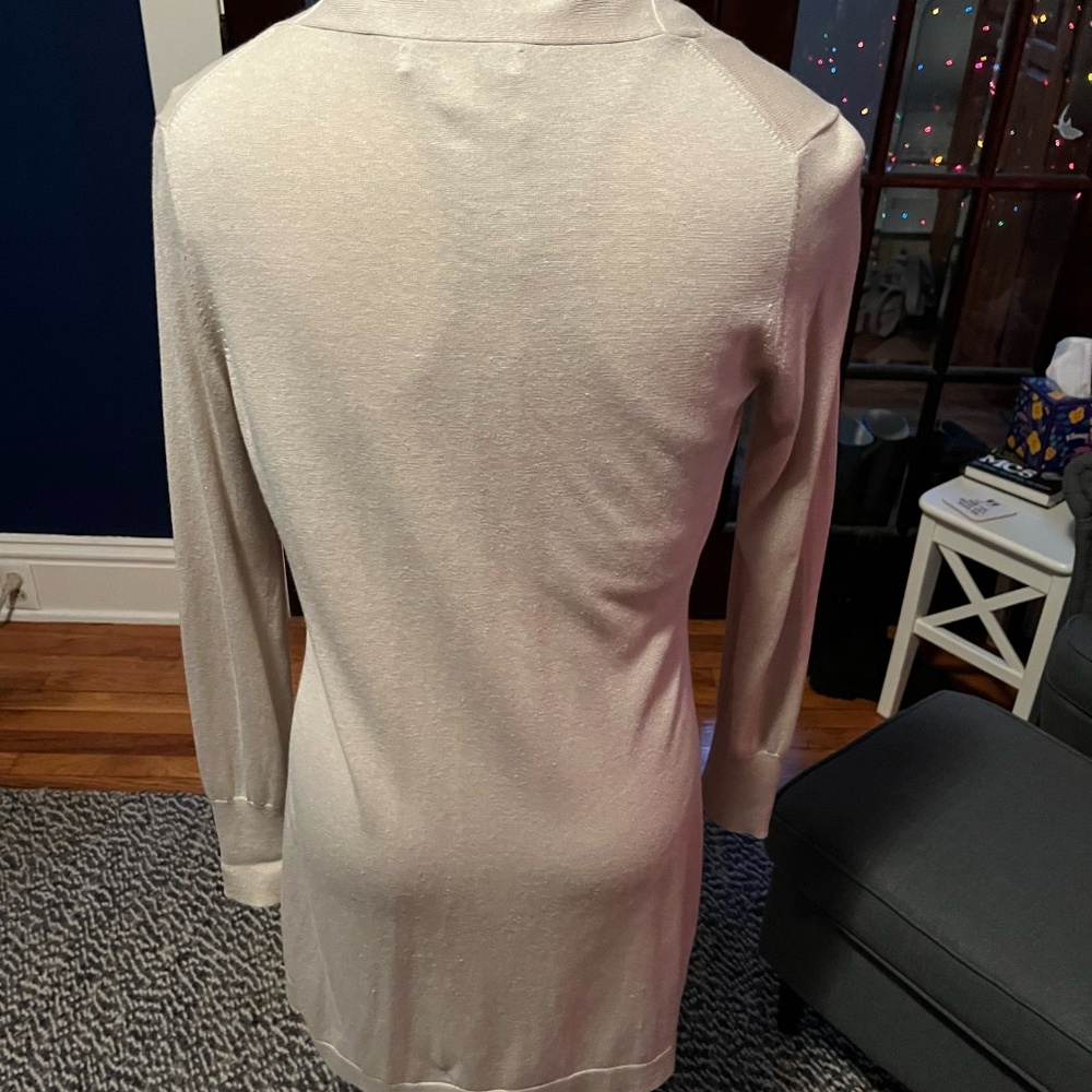 Banana Republic Silk Cotton Cashmere Long Cardigan Sweater w/ Front Tie — Size S - Picture 3 of 4